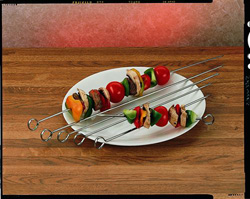 Stainless Steel Oval Skewers, 12", Price Per Dozen