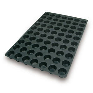 Flexible Silicone Bakeware Mini Muffin 1.4 Oz, 1.9 Diam x 1.22 High, 70 Cavities