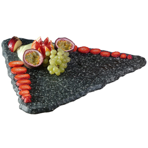 Gourmet Display Triangle Quarry Stone Tray (Acrylic) 10