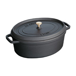 Staub Oval Cocotte 8-1/2 Quart, Matte Black