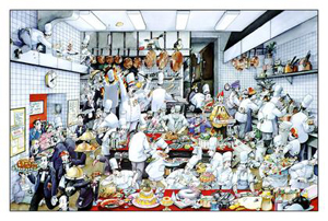 Kitchen Poster by de Roger Blachon. Size: 12 1/2 x 17 1/2