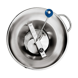 Mouli Food Mill (Tomato Strainer / Crusher) # X3, Stainless Steel, 5 Qt. Capacity