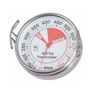Grill Top Thermometer, 150 to 700 Deg. Fahrenheit
