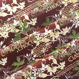 Chocolate Transfer Sheet. Chocolate. Each Sheet, 16"x10". 15 sheets per pack