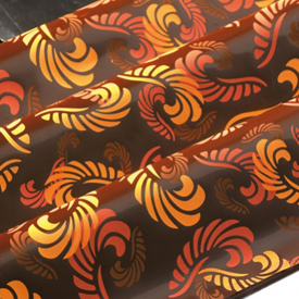 Chocolate Transfer Sheet: Feuilles D'Acanthes Design. 15 sheets per pack. Each Sheet 16" x 10"