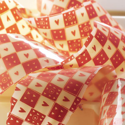Chocolate Transfer Sheet: Carre De Coeurs Design. 20 sheets per pack. Each Sheet 16" x 10"
