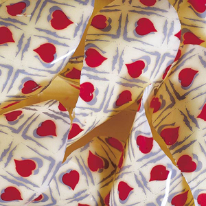 Chocolate Transfer Sheet: Double Coeurs Design. 17 sheets per pack. Each Sheet 16" x 10"