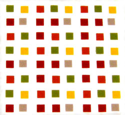Chocolate Transfer Sheet: Carres (Multi-Colored Squares). 15 sheets per pack. Sheet Size 16 x 10