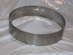 Cake Ring Heavy Duty Stainless Steel 10" diam. x 2-3/8" deep. USED - Sold Only In Lots of 6