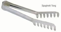 Spaghetti Tongs, Stainless Steel, 8" Long