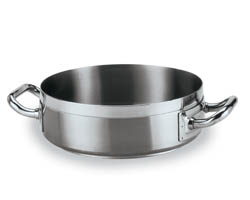 Brazier 12Qt. 14-1/8" Diam. 4-3/8" High. Stianless Steel w/Aluminum Disc Bottom. Cover not included. Cover, item #3914