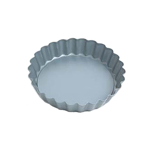 Fluted Round Quiche Pan w/Loose Removable Bottom, Non Stick, 4 Dia, 3/4