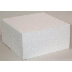 BakeDeco 4 Inch Square Styrene Cake Dummy - 4