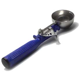 Disher - Dark Blue Handle, S/S Bowl - Size 16: 2 oz 