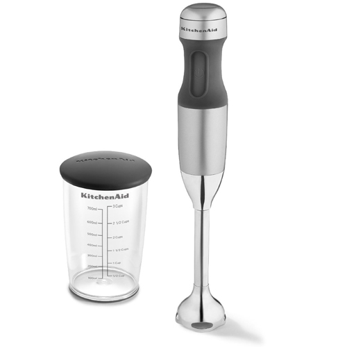 KitchenAid 2-Speed Hand Blender KHB1231: Powerful Blending in the Palm of Your Hand. 2 Speeds, Endless Culinary Creations 120 volts, 60 Hertz, 200 watts, 1200 RPMs. Powerful 2-speed DC Motor and 8&rdq