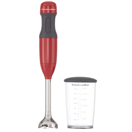 KitchenAid 2-Speed Hand Blender KHB1231: Powerful Blending in the Palm of Your Hand. 2 Speeds, Endless Culinary Creations 120 volts, 60 Hertz, 200 watts, 1200 RPMs. Powerful 2-speed DC Motor and 8&rdq