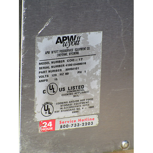 APW Wyott CDO-17 Countertop Deck Oven, Great Condition image 7