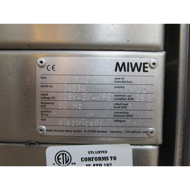Miwe 4 Deck Electric Oven with Loader CO 4.1212, Used Excellent Condition image 26