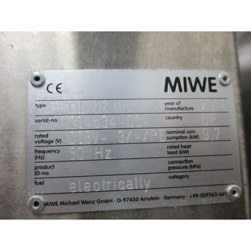 Miwe 4 Deck Electric Oven with Loader CO 4.1212, Used Excellent Condition image 30