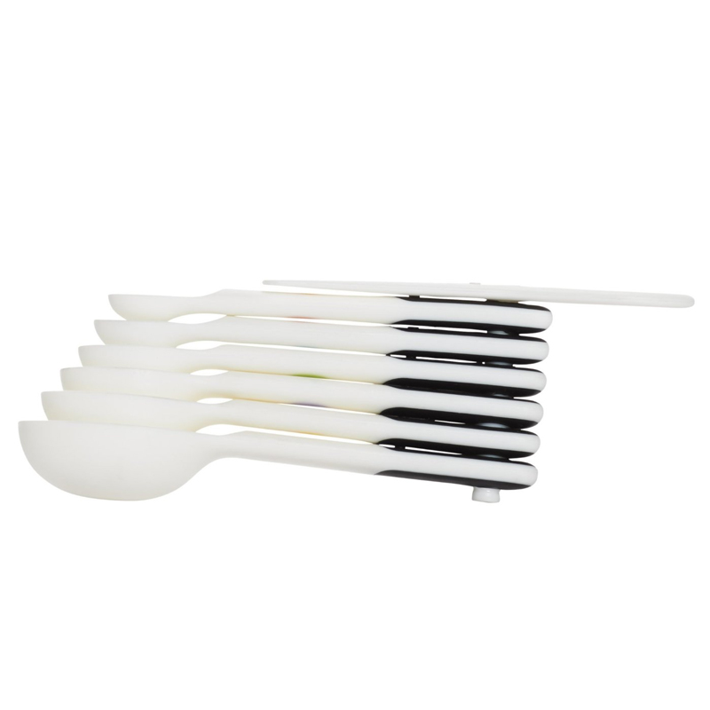 OXO Good Grips 6-Piece Plastic Measuring Spoons with added Scraper image 1