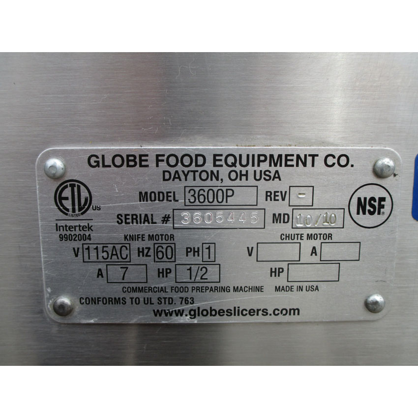 Globe Meat Slicer 3600P, Excellent Condition image 6