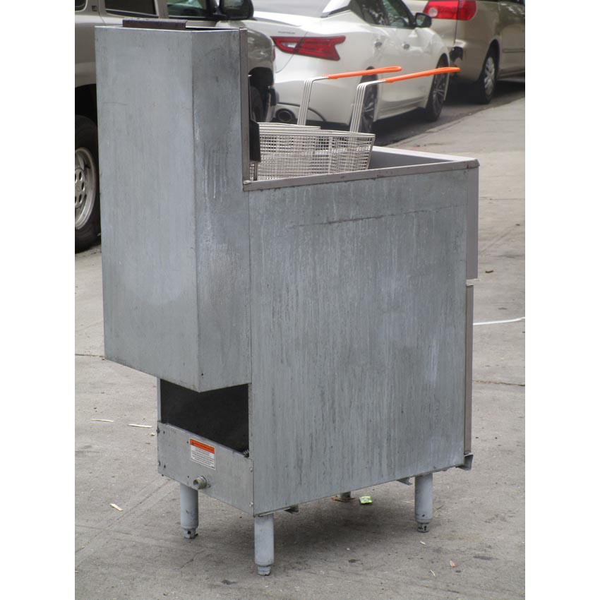 Pitco 35C Natural Gas Fryer Stainless Steel Floor Fryer, Good Condition image 1