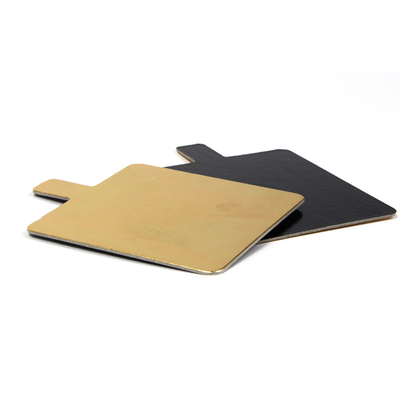 Square Double Sided Gold & Black Mono Board with Tab, 3" (8cm) - Case of 200 image 2