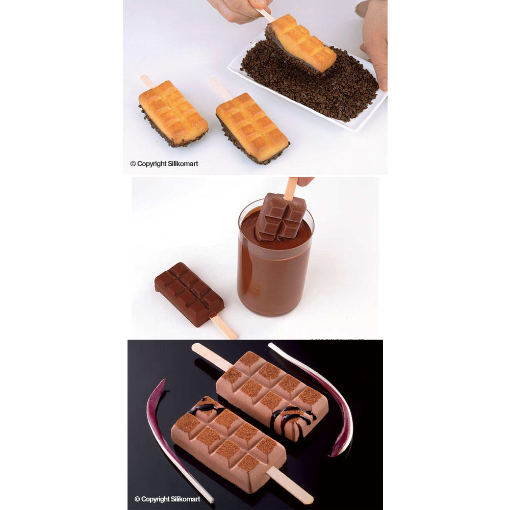 Silikomart Silicone Mold for Ice Cream Pops: Divided Shape image 7