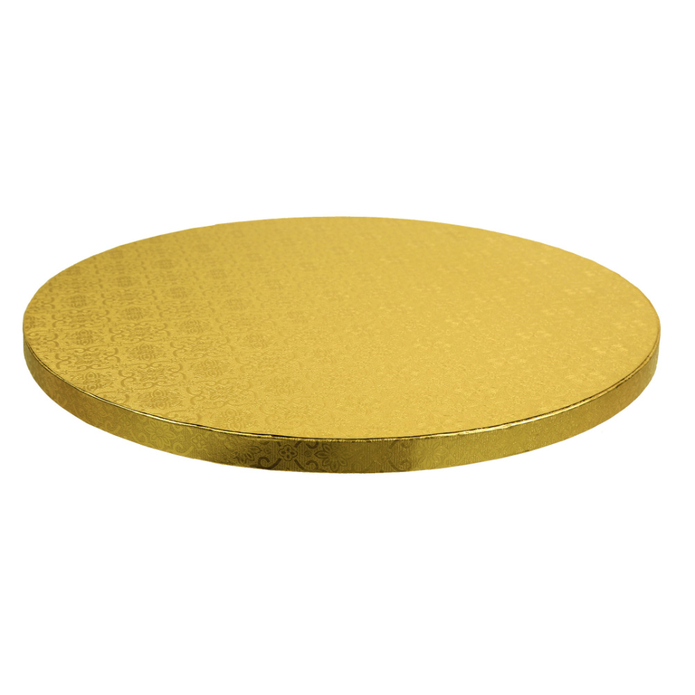 O'Creme Round Gold Cake Drum Board, 9" x 1/2" High, Pack of 5 image 2