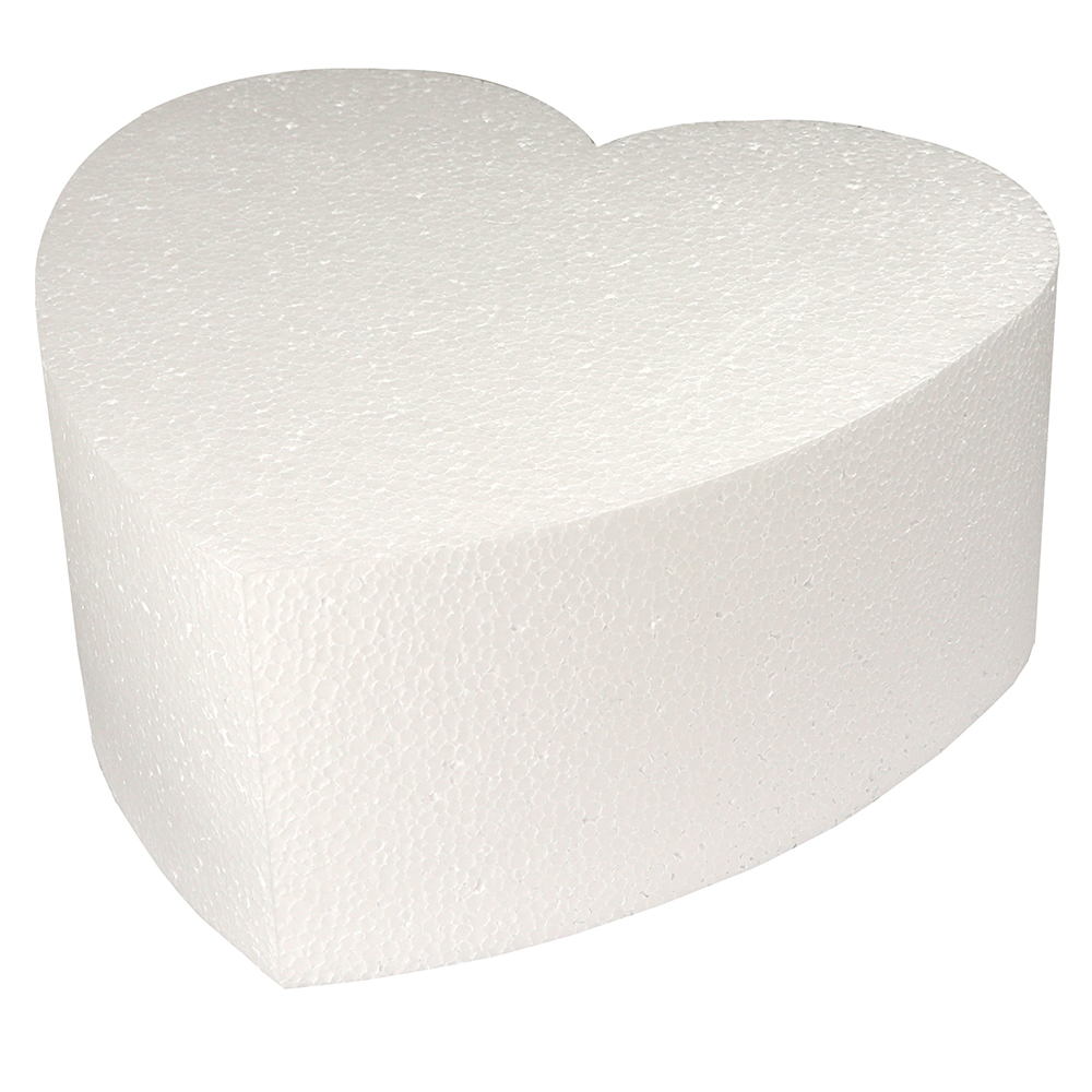 Heart Cake Dummy, Polystyrene, 5-3/16" x 5-1/4" x 4" high image 1