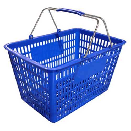 Plastic Shopping Basket - Blue image 1