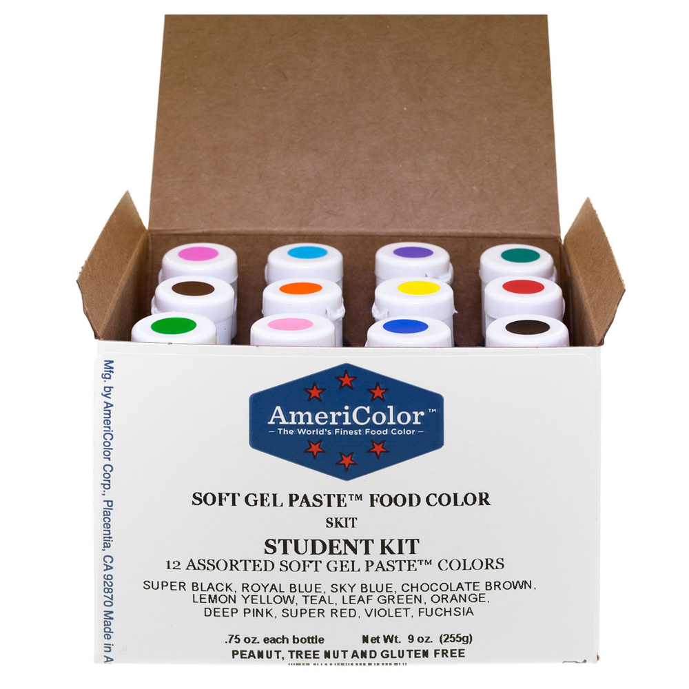 Americolor Gel Paste Student Kit, Twelve .75 oz. Colors image 1
