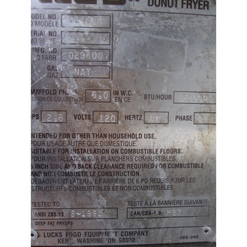 Used Lucks 24x24 Donut Fryer With Filter (Used Condition) image 10