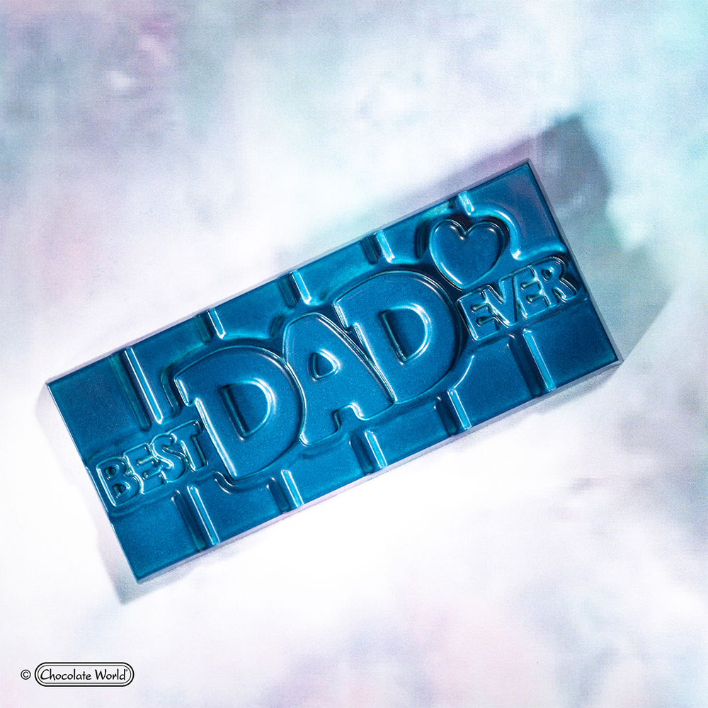 Chocolate World Clear Polycarbonate Chocolate Mold, Best Dad Ever image 1