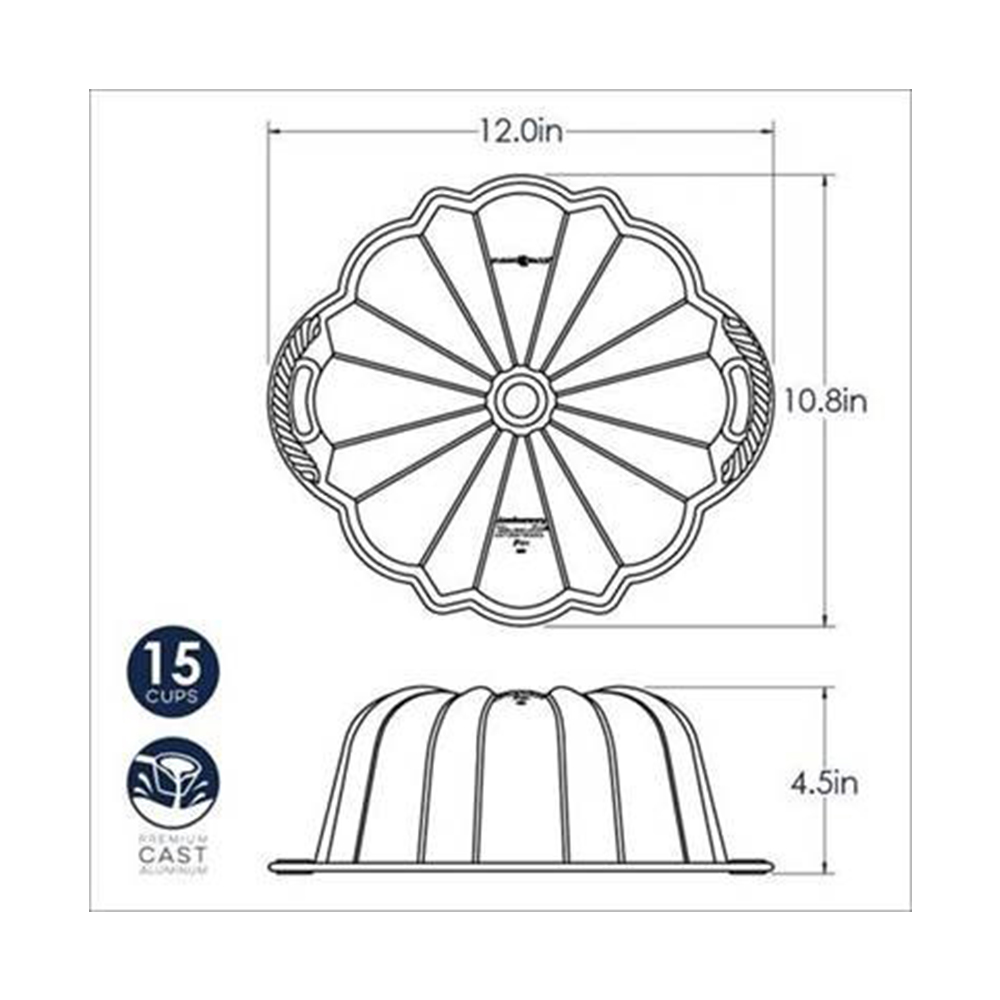 Nordicware 60th Anniversary Bundt Cake Pan, 10 to 15 Cup image 7