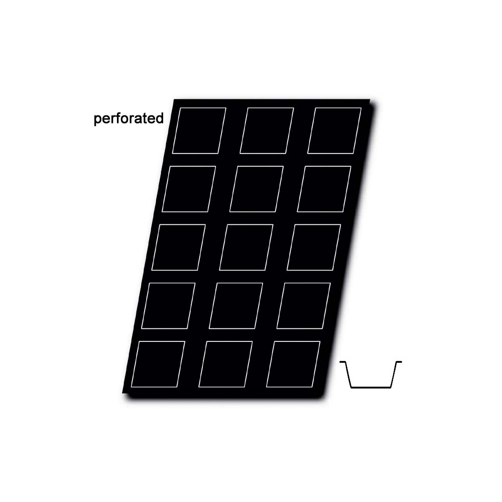 Demarle Flexipan Air Perforated Mat, Square Bun 3-11/16" x 3-11/16" x 1-1/8" High, 15 Cavities image 2