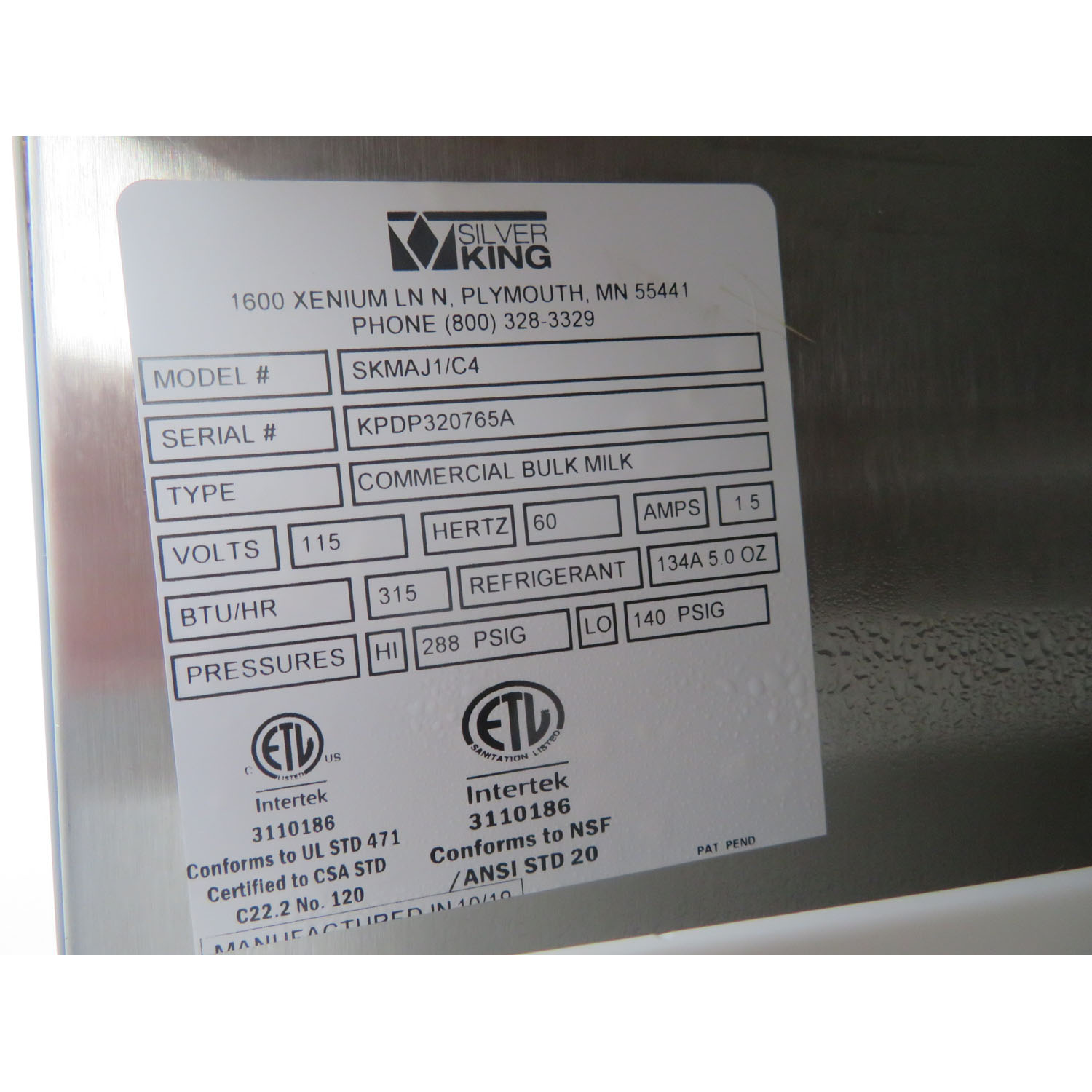 Silver King SKMAJ1-C4 Milk Dispenser, Used Excellent Condition image 4