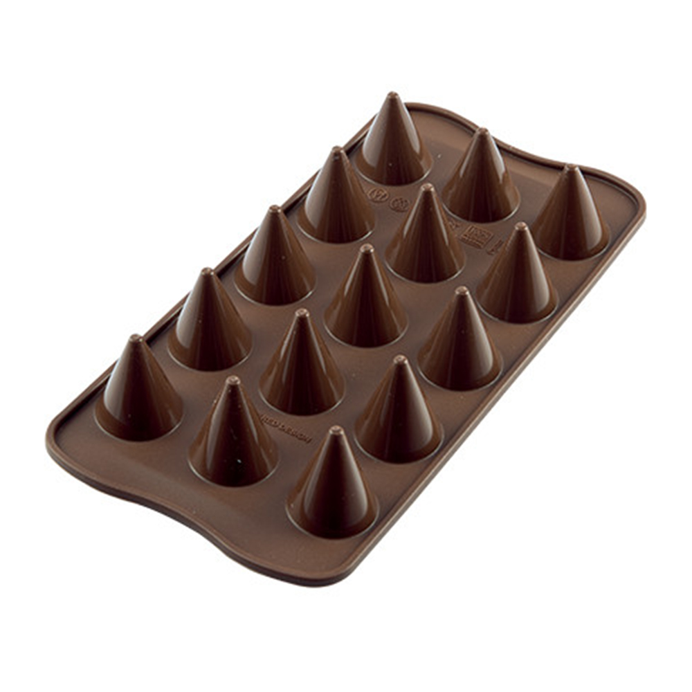 Silikomart Silicone Chocolate Mold, Cone 15 Cavities image 2