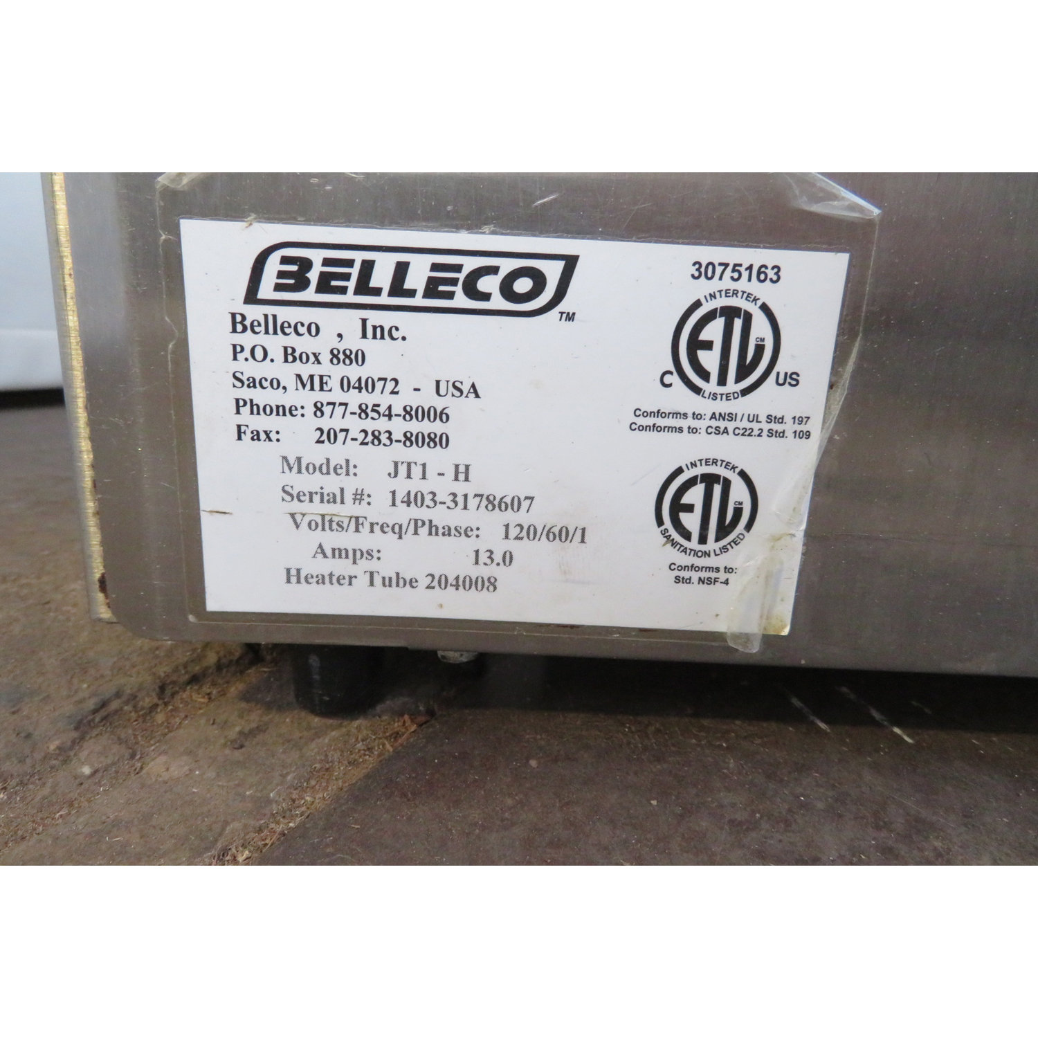 Belleco JT1-H Conveyor Toaster 115V, Used Excellent Condition image 5