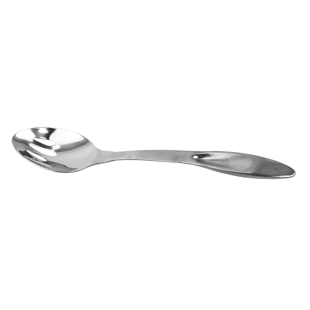 Focus Foodservice Stainless Steel Slotted Serving Spoon, 11-1/2" - Case of 12 image 2