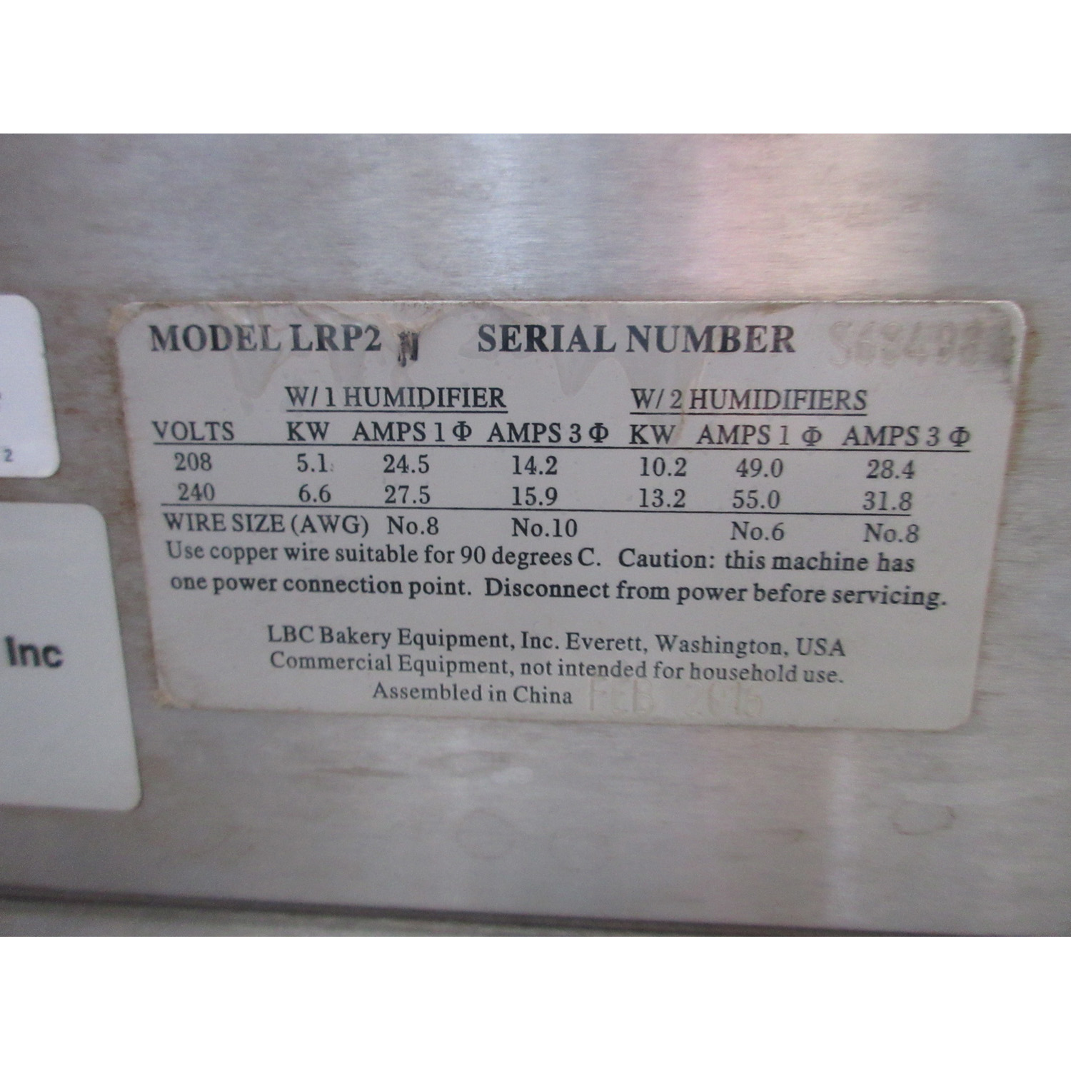 LBC LRP2N-40 Proofer, Used Excellent Condition image 4