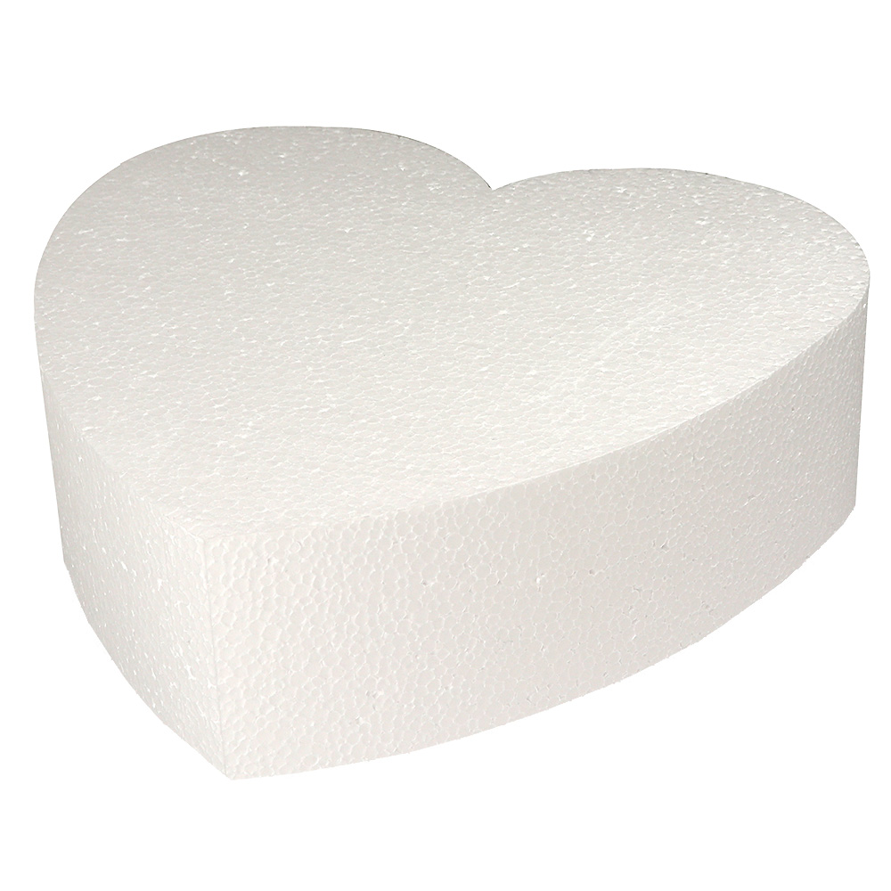 Heart Polystyrene Cake Dummy, 7" x 3" High image 1