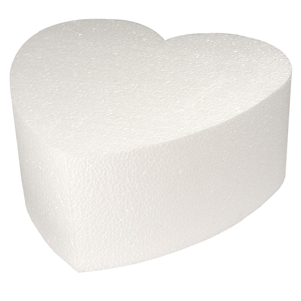 Heart Polystyrene Cake Dummy, 7" x 4" High image 1