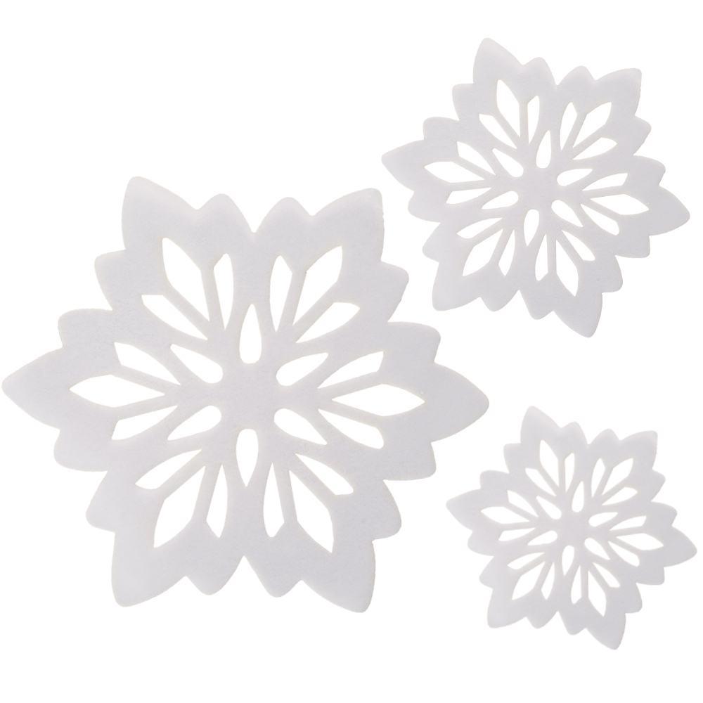 Crystal Candy Edible Snowflake Fantasy Flowers, Pack of 9 image 1
