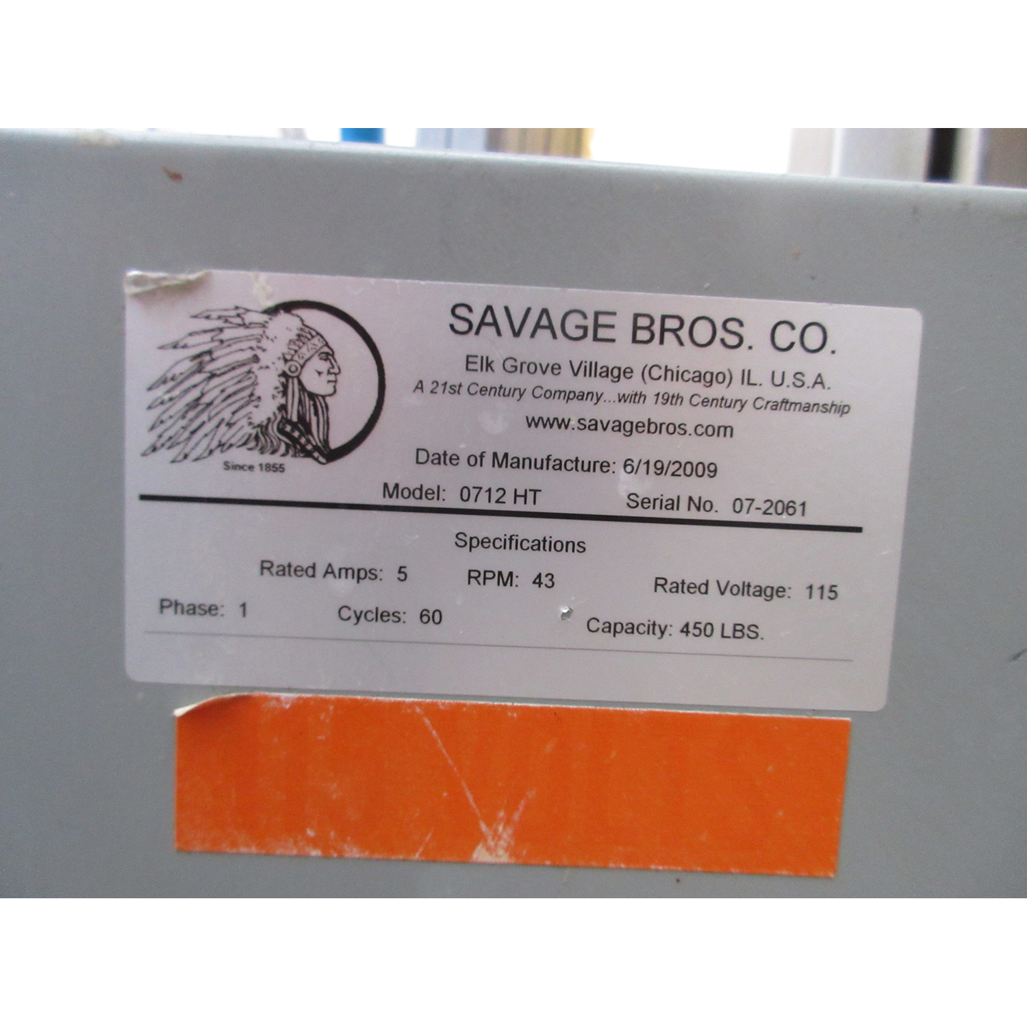 Savage Bros 0712HT Mixer Bowl Lifter, Used Excellent Condition image 5