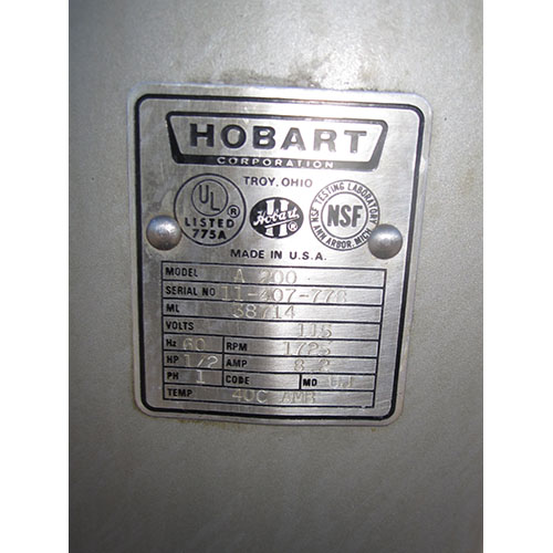 Hobart 20 Qt Mixer Model # A-200 - Used - Great Condition image 4