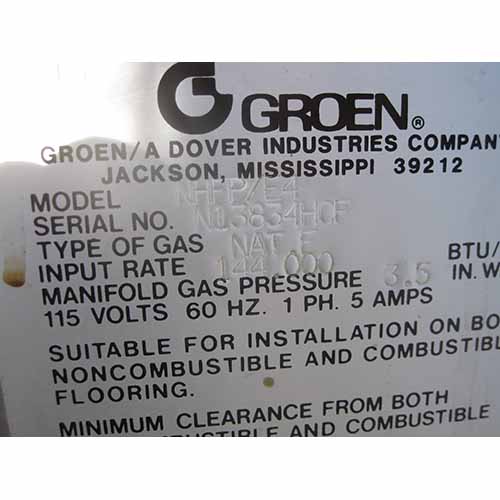 Groen Braising Pan 40 Gal. Model NHFP-E-4 Used Great Condition image 3