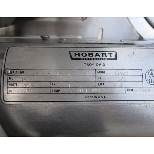 Hobart Automatic Meat Slicer model 1712R image 10