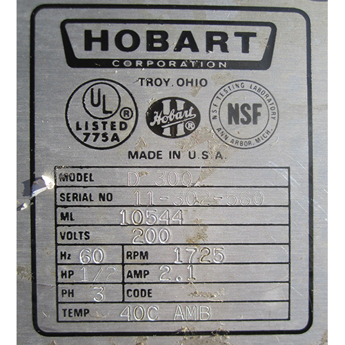 Hobart 30 Quart Mixer Model D300 image 7
