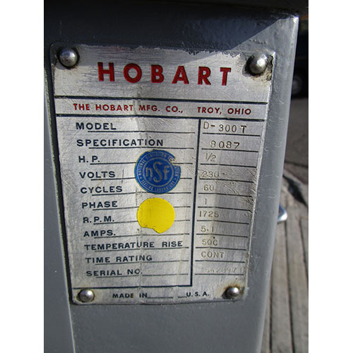 Hobart 30-Quart Mixer Model D300T, Used image 6